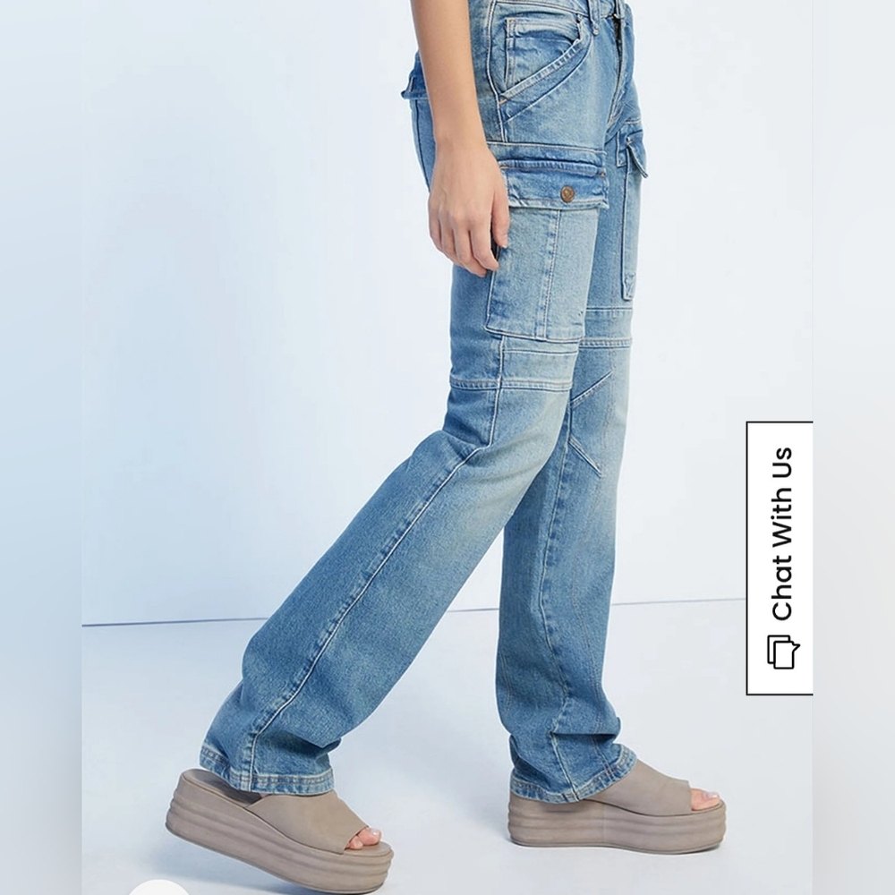 We The Free Blue Dream Maker Mid Rise Sz 29
